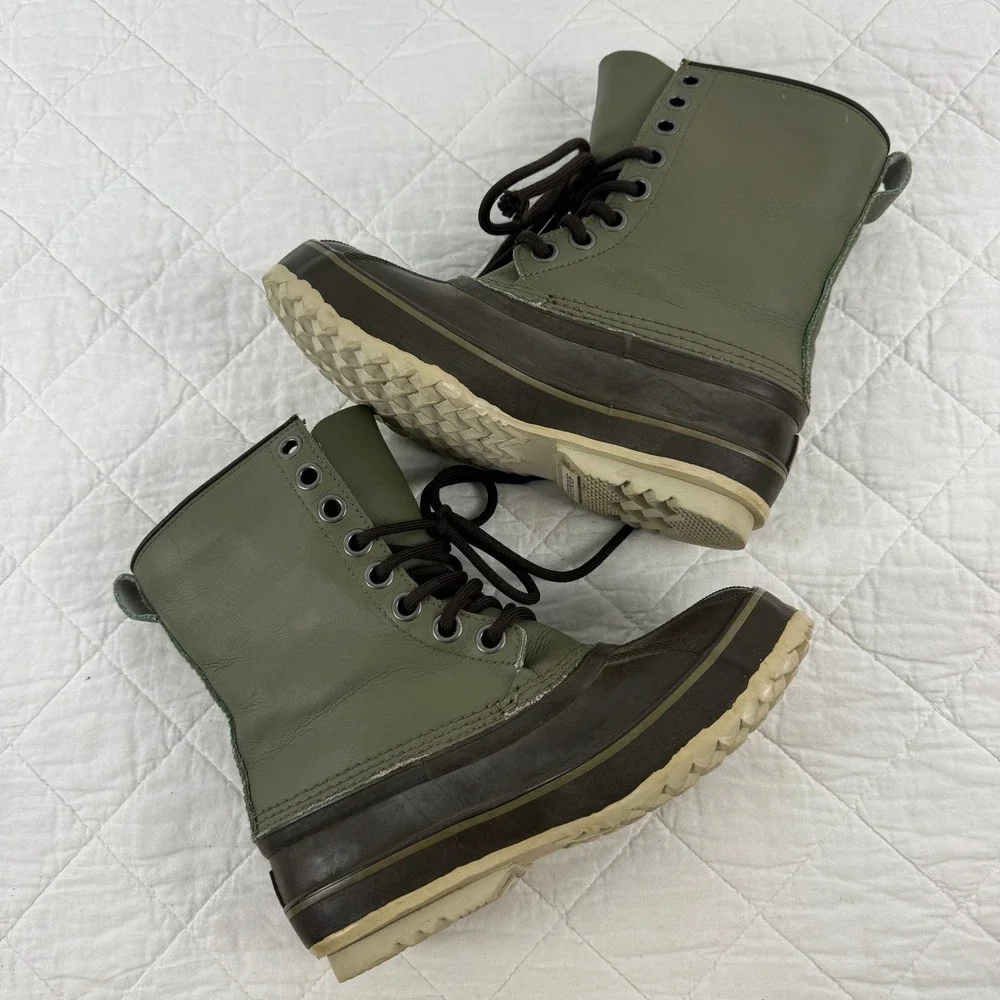 Sorel 1964 Premium Waterproof Duck Boots‎ Olive Green Brown NL1330-340 Womens 6